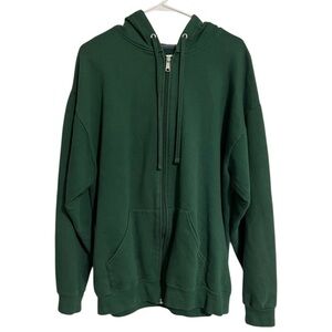 Athletic Works Green Hooded Zip-Up Jacket Hoodie Size XL